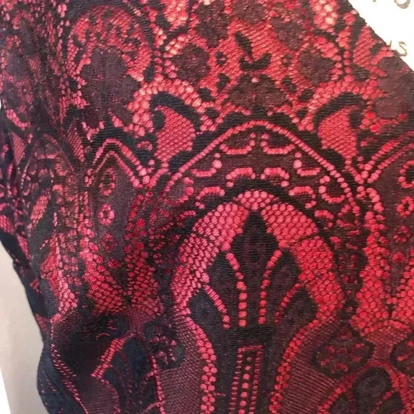 Merona Size 14 Red and Black Lace A-Line Whimsical Pin Up Dress Sleeveless - Picture 6 of 6